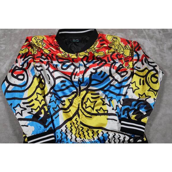 Disney Keith Haring Mickey Mouse Jacket Mens XL Bomber Diamond Supply Co Collabo - Picture 3 of 9
